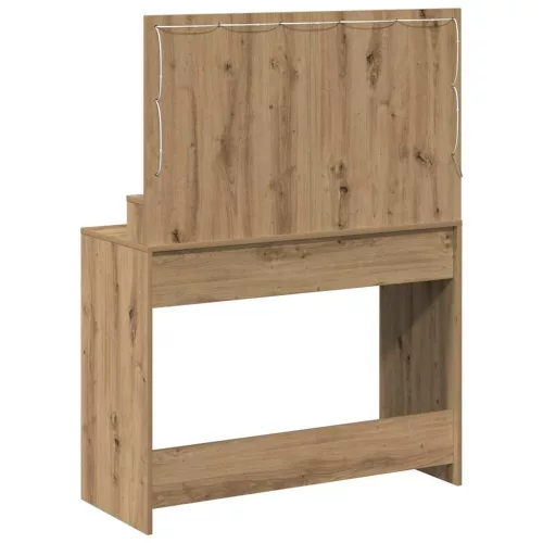Sminkasztal polcokkal kézműves tölgy 100 x 41 x 135 cm Faanyag