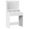 Sminkasztal polcokkal tárolóval Fehér 79 x 41 x 135 cm Faanyag