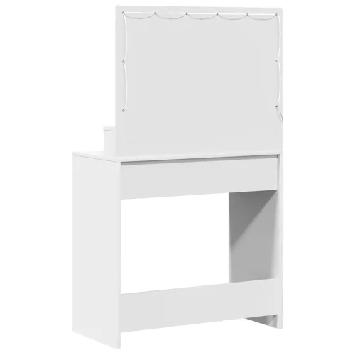 Sminkasztal polcokkal tárolóval Fehér 79 x 41 x 135 cm Faanyag