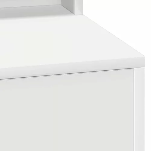 Sminkasztal polcokkal tárolóval Fehér 79 x 41 x 135 cm Faanyag