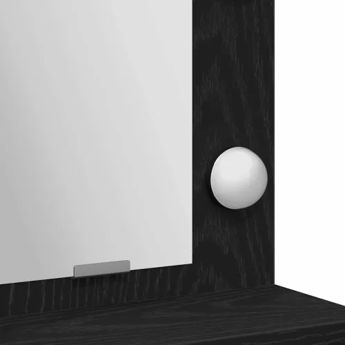 Sminkasztal polcokkal Musta tammi 79 x 41 x 135 cm Faanyag