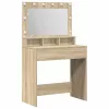 Sminkasztal polcokkal sonoma tölgy 79 x 41 x 135 cm Faanyag