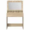 Sminkasztal polcokkal sonoma tölgy 79 x 41 x 135 cm Faanyag