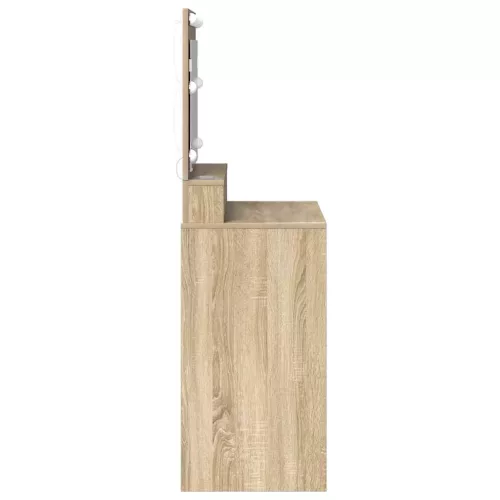 Sminkasztal polcokkal sonoma tölgy 79 x 41 x 135 cm Faanyag