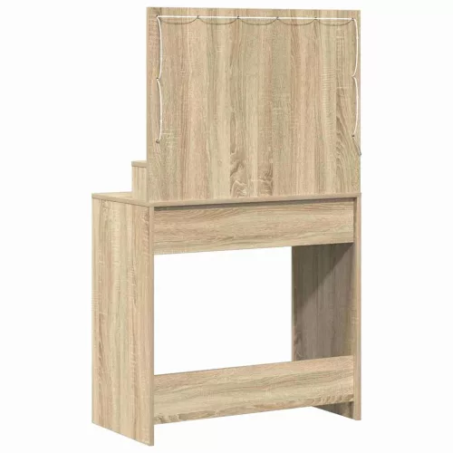 Sminkasztal polcokkal sonoma tölgy 79 x 41 x 135 cm Faanyag