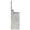 Sminkasztal polcokkal Beton szürke 79 x 41 x 135 cm Faanyag