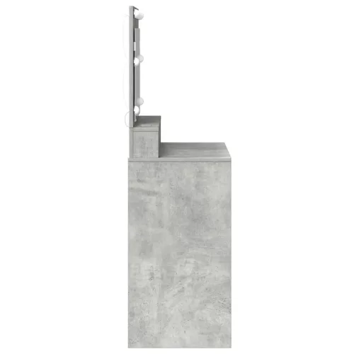 Sminkasztal polcokkal Beton szürke 79 x 41 x 135 cm Faanyag