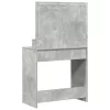 Sminkasztal polcokkal Beton szürke 79 x 41 x 135 cm Faanyag