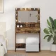 Sminkasztal polcokkal Füstölt tölgy 79 x 41 x 135 cm Faanyag