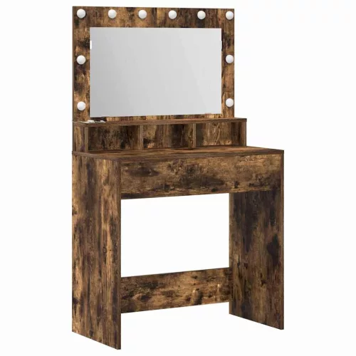 Sminkasztal polcokkal Füstölt tölgy 79 x 41 x 135 cm Faanyag