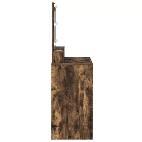Sminkasztal polcokkal Füstölt tölgy 79 x 41 x 135 cm Faanyag