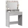 Sminkasztal polcokkal Szürke sonoma 79 x 41 x 135 cm Faanyag