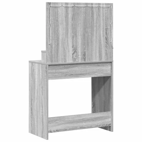 Sminkasztal polcokkal Szürke sonoma 79 x 41 x 135 cm Faanyag