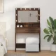 Sminkasztal polcokkal Barna Tölgy 79 x 41 x 135 cm Faanyag