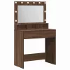 Sminkasztal polcokkal Barna Tölgy 79 x 41 x 135 cm Faanyag