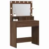 Sminkasztal polcokkal Barna Tölgy 79 x 41 x 135 cm Faanyag