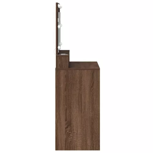 Sminkasztal polcokkal Barna Tölgy 79 x 41 x 135 cm Faanyag