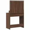 Sminkasztal polcokkal Barna Tölgy 79 x 41 x 135 cm Faanyag