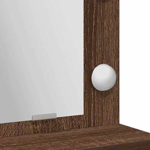 Sminkasztal polcokkal Barna Tölgy 79 x 41 x 135 cm Faanyag