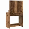Sminkasztal polcokkal tükörrel Régi fa 79 x 41 x 135 cm Faanyag