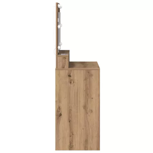 Sminkasztal polcokkal kézműves tölgy 79 x 41 x 135 cm Faanyag