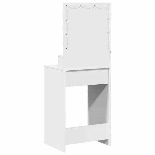 Sminkasztal polcokkal tárolóval Fehér 50 x 41 x 135 cm Faanyag