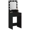 Sminkasztal polcokkal Musta tammi 50 x 41 x 135 cm Faanyag