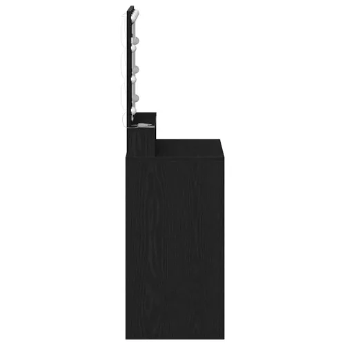 Sminkasztal polcokkal Musta tammi 50 x 41 x 135 cm Faanyag