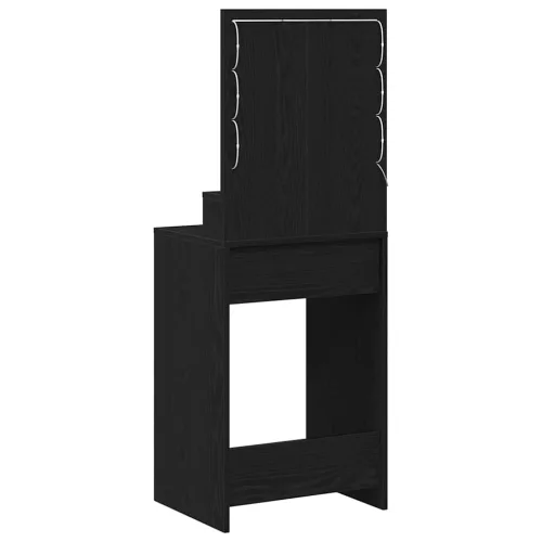 Sminkasztal polcokkal Musta tammi 50 x 41 x 135 cm Faanyag