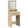 Sminkasztal polcokkal Sonoma tölgy 50 x 41 x 135 cm Faanyag