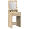 Sminkasztal polcokkal Sonoma tölgy 50 x 41 x 135 cm Faanyag