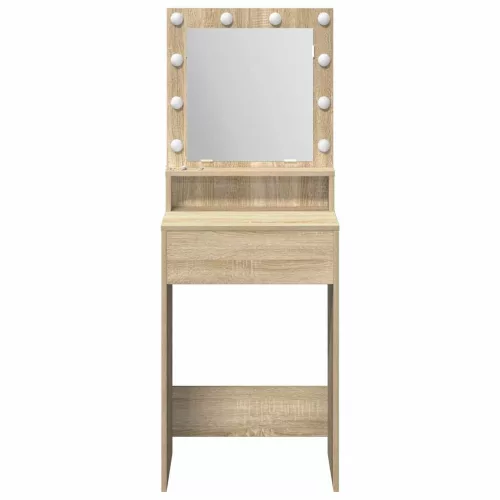 Sminkasztal polcokkal Sonoma tölgy 50 x 41 x 135 cm Faanyag