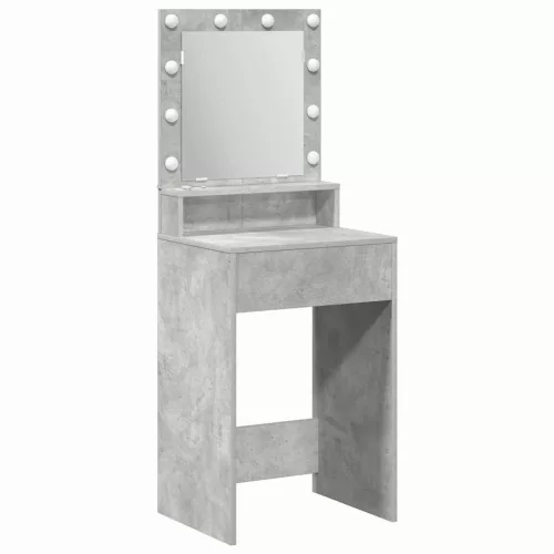 Sminkasztal polcokkal Beton szürke 50 x 41 x 135 cm Faanyag
