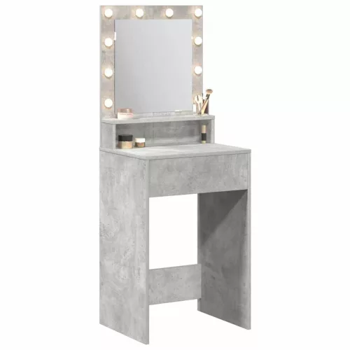 Sminkasztal polcokkal Beton szürke 50 x 41 x 135 cm Faanyag