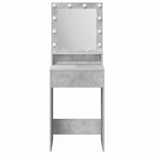 Sminkasztal polcokkal Beton szürke 50 x 41 x 135 cm Faanyag