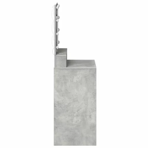 Sminkasztal polcokkal Beton szürke 50 x 41 x 135 cm Faanyag