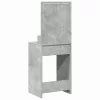 Sminkasztal polcokkal Beton szürke 50 x 41 x 135 cm Faanyag