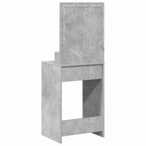 Sminkasztal polcokkal Beton szürke 50 x 41 x 135 cm Faanyag
