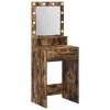 Sminkasztal polcokkal Füstölt tölgy 50 x 41 x 135 cm Faanyag