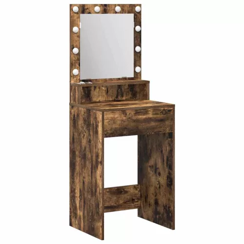 Sminkasztal polcokkal Füstölt tölgy 50 x 41 x 135 cm Faanyag