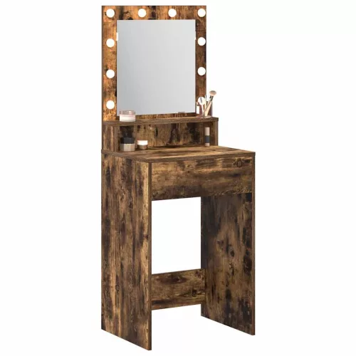 Sminkasztal polcokkal Füstölt tölgy 50 x 41 x 135 cm Faanyag
