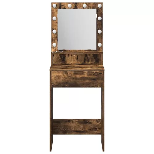 Sminkasztal polcokkal Füstölt tölgy 50 x 41 x 135 cm Faanyag