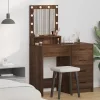 Sminkasztal polcokkal Barna Tölgy 50 x 41 x 135 cm Faanyag