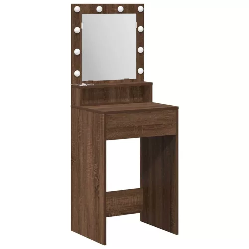 Sminkasztal polcokkal Barna Tölgy 50 x 41 x 135 cm Faanyag