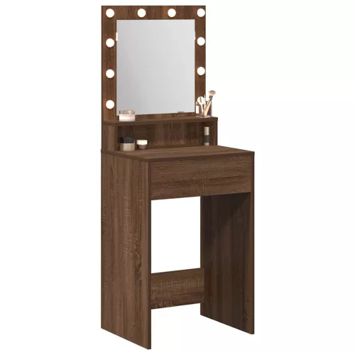 Sminkasztal polcokkal Barna Tölgy 50 x 41 x 135 cm Faanyag