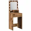 Sminkasztal polcokkal tükörrel Öreg fa 50 x 41 x 135 cm Faanyag