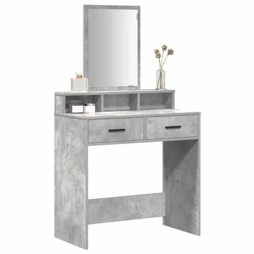 Fésülködőasztal fiókkal Beton szürke 79 x 41 x 140 cm Faanyag