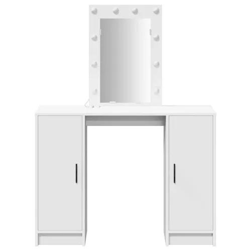 Öltözködőasztal tárolóval Fehér 102 x 33 x 135 cm Faanyag