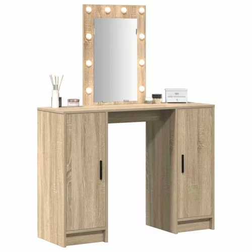 Öltözködőasztal tárolóval Barna 102 x 33 x 135 cm Faanyag