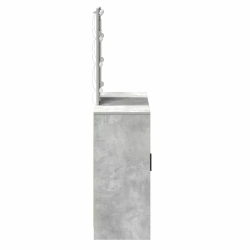 Öltözködőasztal ajtóval Világosszürke 102 x 33 x 135 cm Faanyag